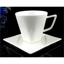 KC-2577 Haonai taza de café de cerámica con platillo cuadrado